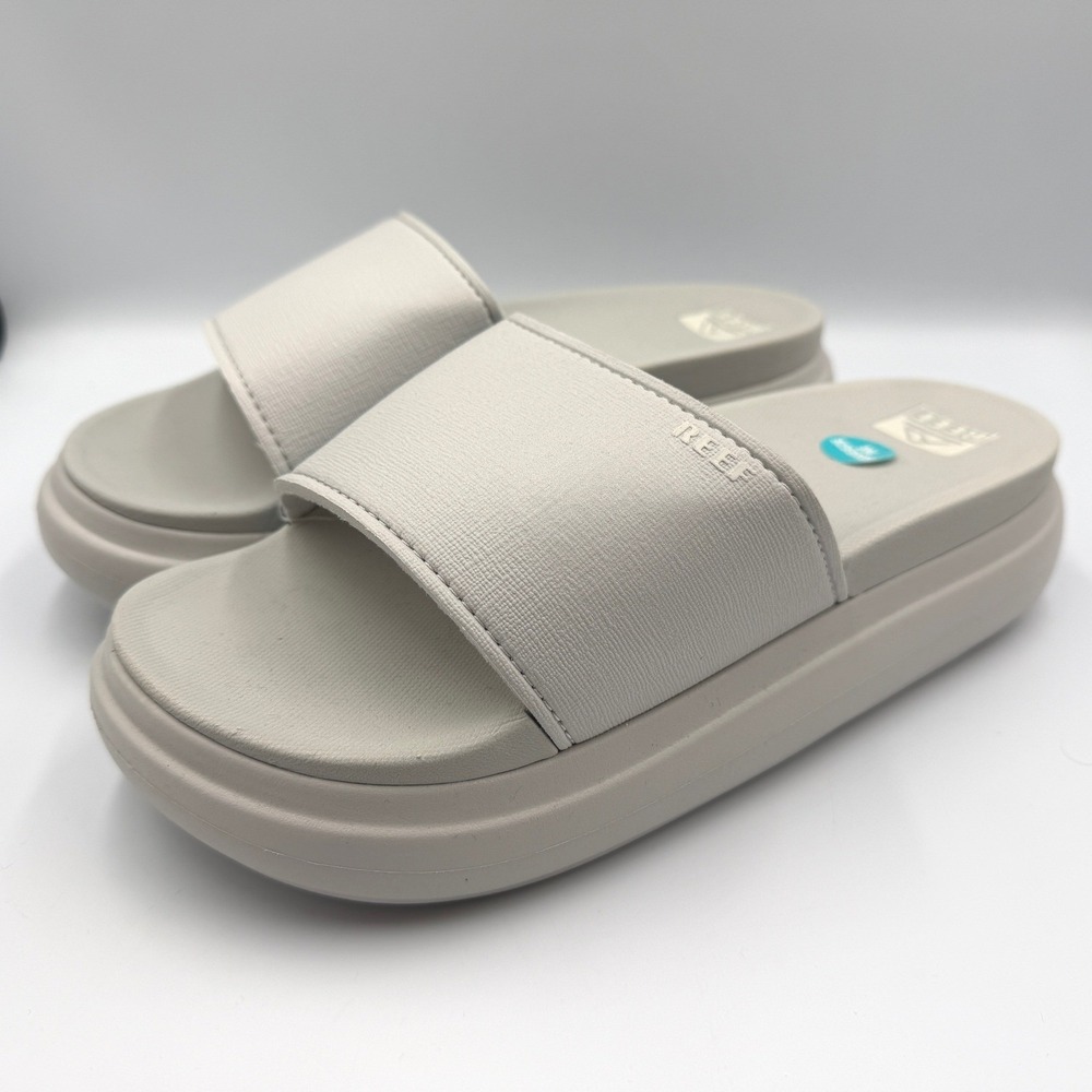 Reef Cushion Bondi Bay Sandals Womens 11 Fog Grey NWT Platform Slide CJ5591 - Picture 3 of 14